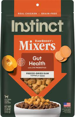 Instinct RawBoost Mixers Gut Health Recipe Grain-Free Freeze-Dried Dog Food Topper, 23-oz bag