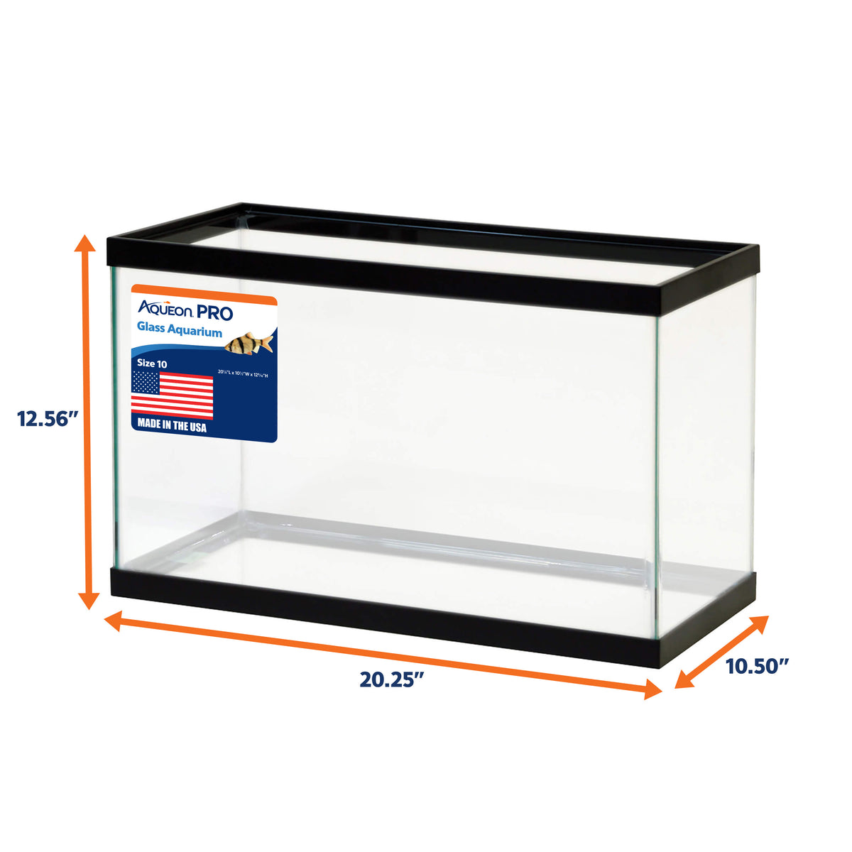 AQUEON TANK 10G BLK 20X10X12