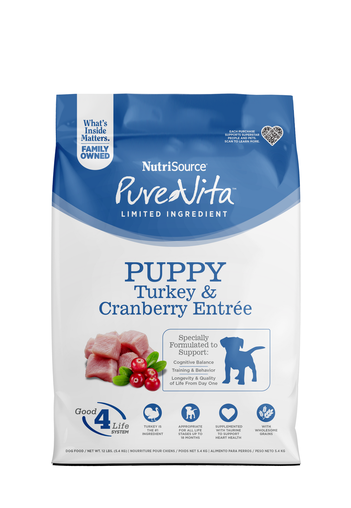 PVITA TURKEY/CRANBERRY PUP 12#