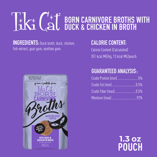 TIKI CAT BROTH DUCK/CH 1.3Z