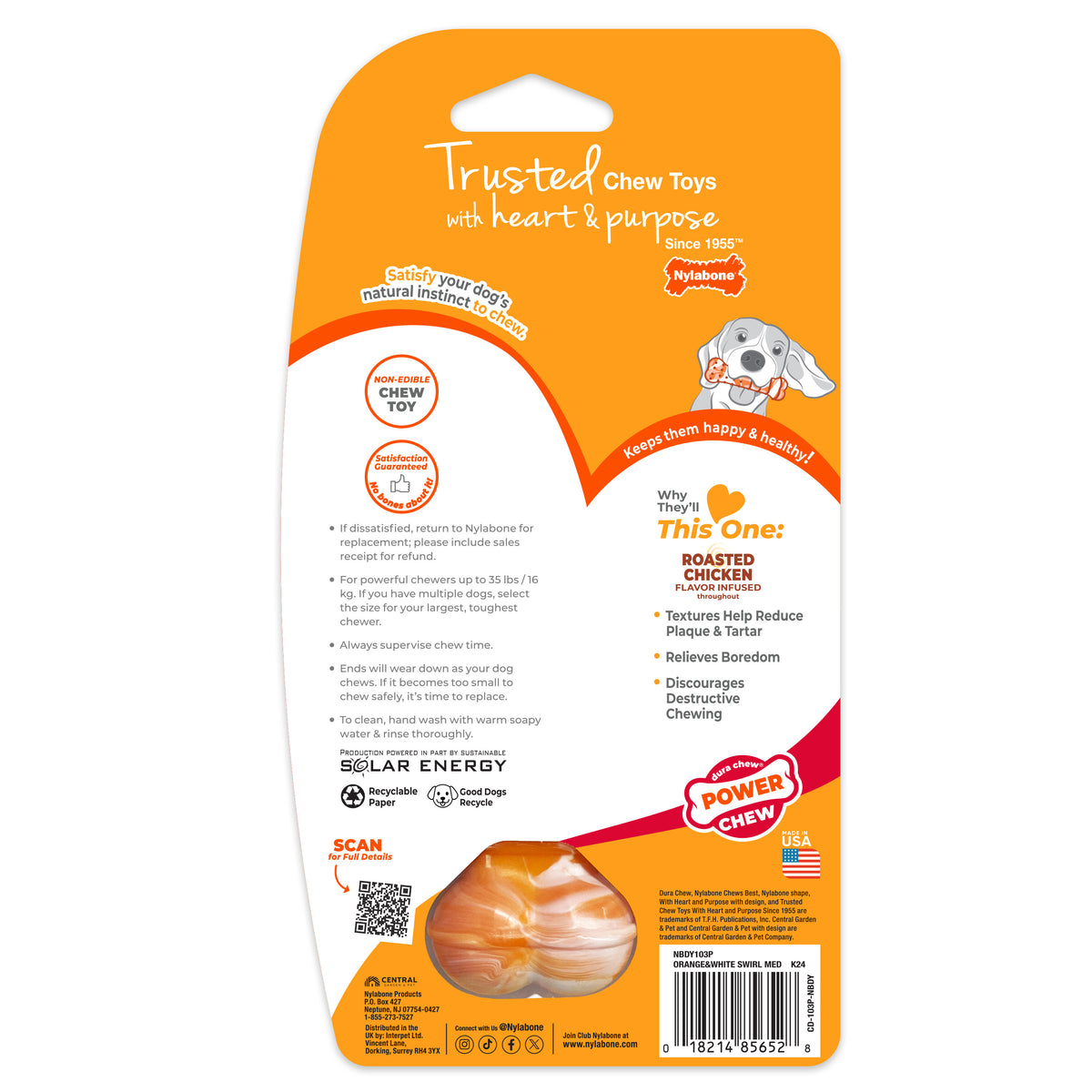 NYLABONE POWER CHW BONE CH M