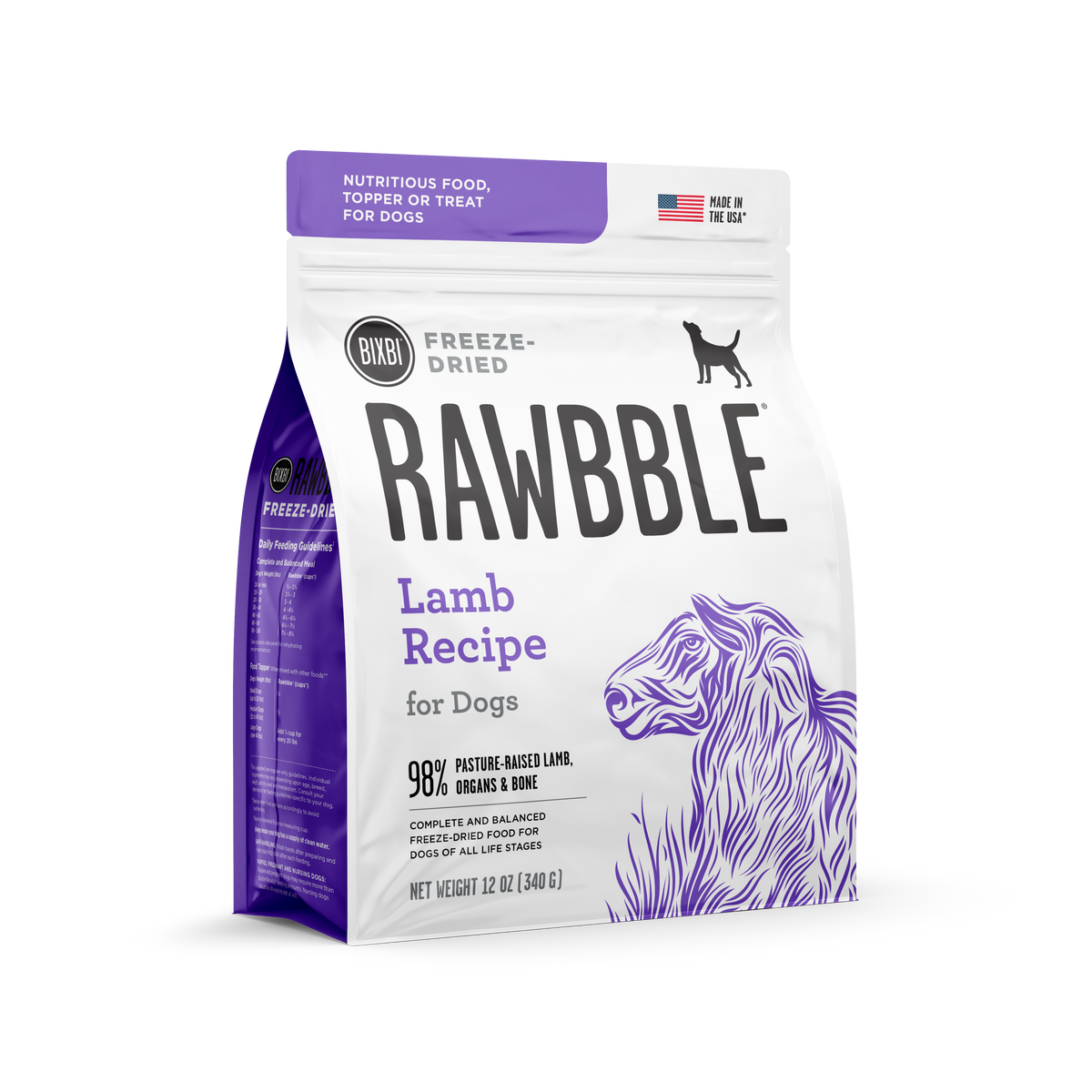 BIXBI FD RAWBBLE LAMB 12Z