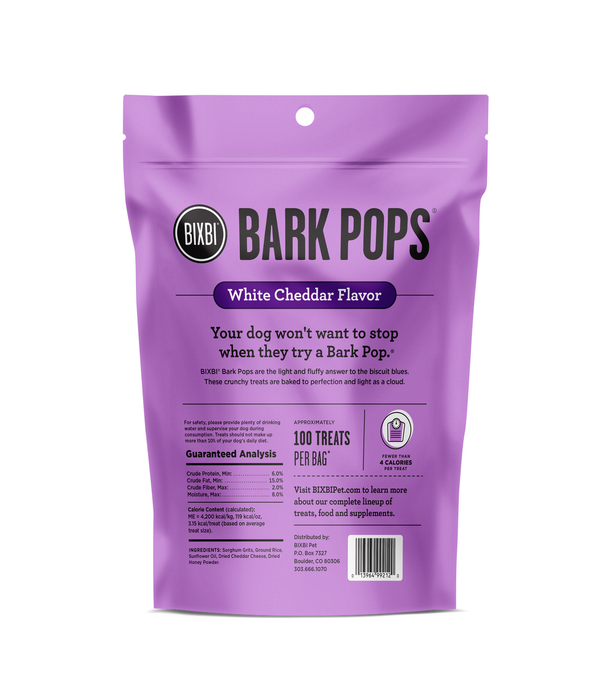 BIXBI BARK POP WHT CHD TRT 4Z