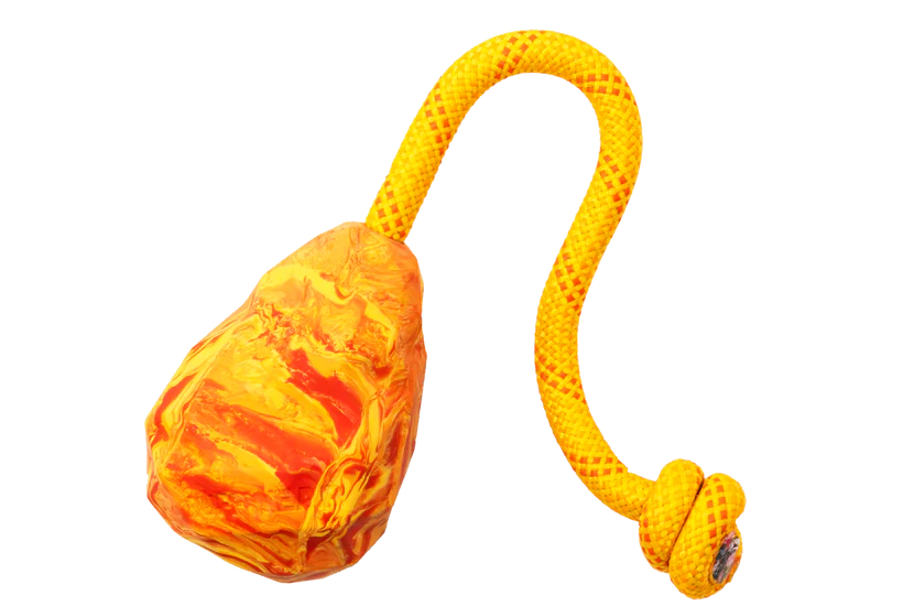 Ruffwear Huck-a-Cone™ Rubber Tug Toy Medium, Salamander Orange