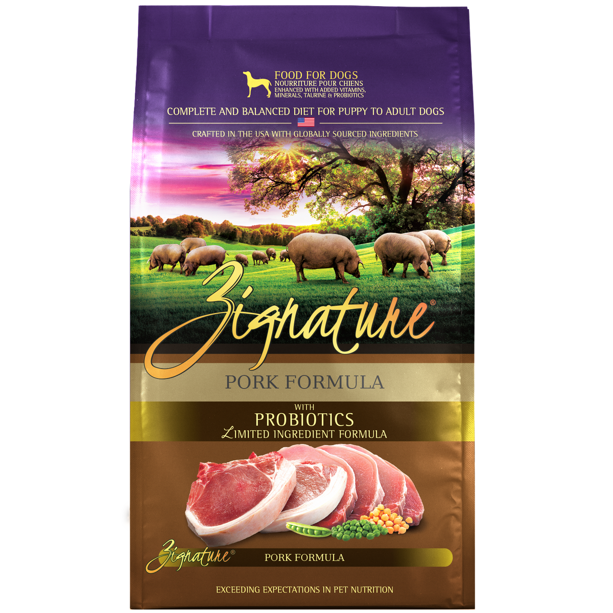 ZIGNATURE DOG PORK GF 25#