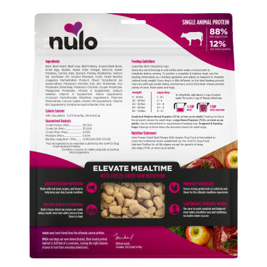NULO FRZ DRY BEEF/APPLE 18oz