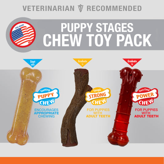 NYLABONE TRIPLE CHW PUP M 3CT