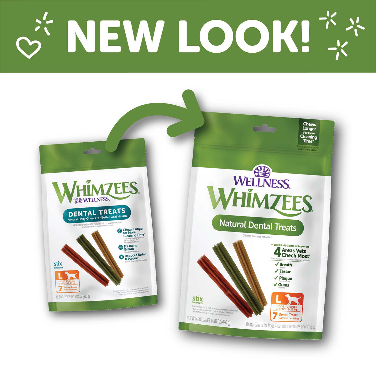 WHIMZEE STIX LG DENTAL CHEW