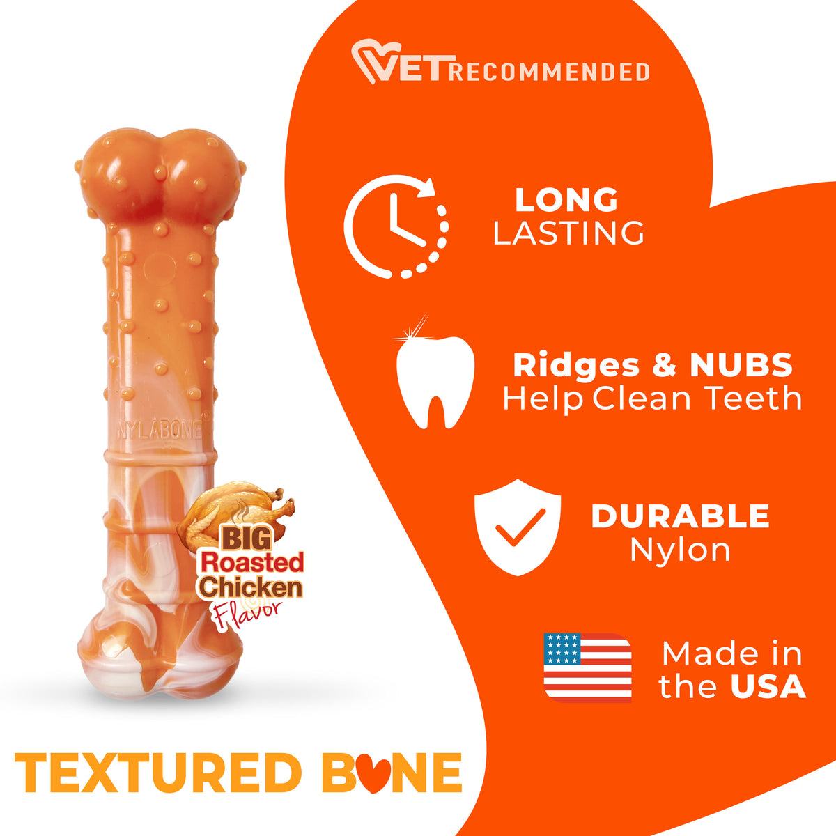 NYLABONE POWER CHW BONE CH M