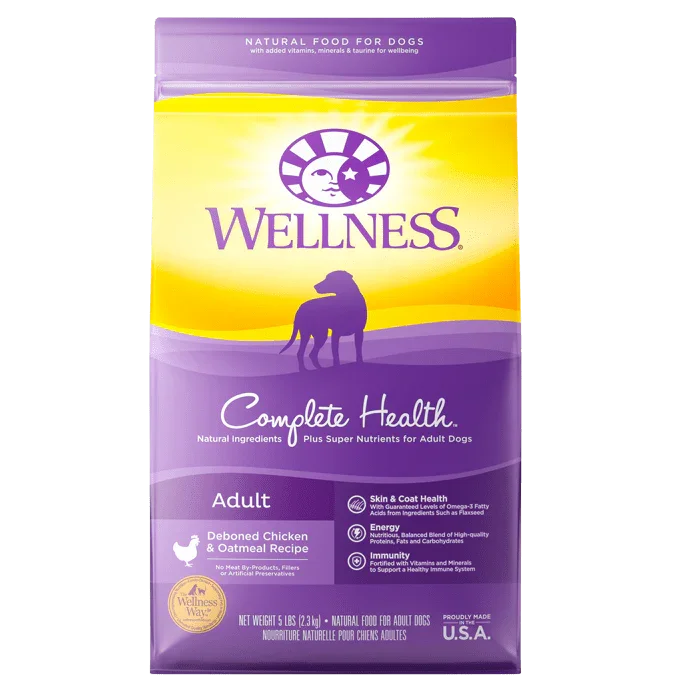 Wellness Complete Health Adult Chicken & Oatmeal Dry Dog Food — 26 lb