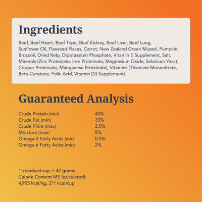 K9 Natural New Zealand Beef Feast Grain-Free Freeze-Dried Dog Food, 1.1-lb bag