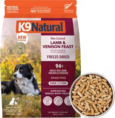 K9 Natural Lamb & Venison Feast Freeze-Dried 17.6oz Dog Food