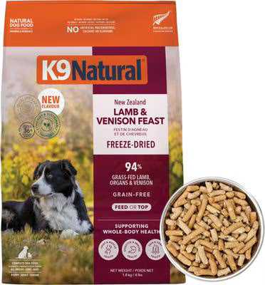 K9 Natural Lamb & Venison Feast Freeze-Dried 4lb Dog Food