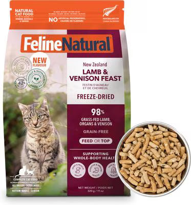 Feline Natural Lamb & Venison Feast Freeze-Dried 11oz Cat Food