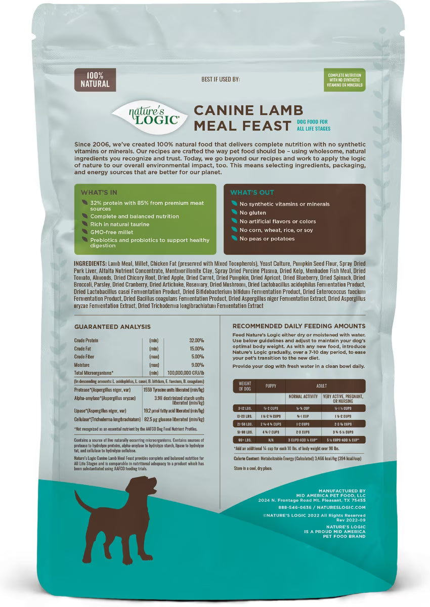 NATURE'S LOGIC LAMB 4.4#