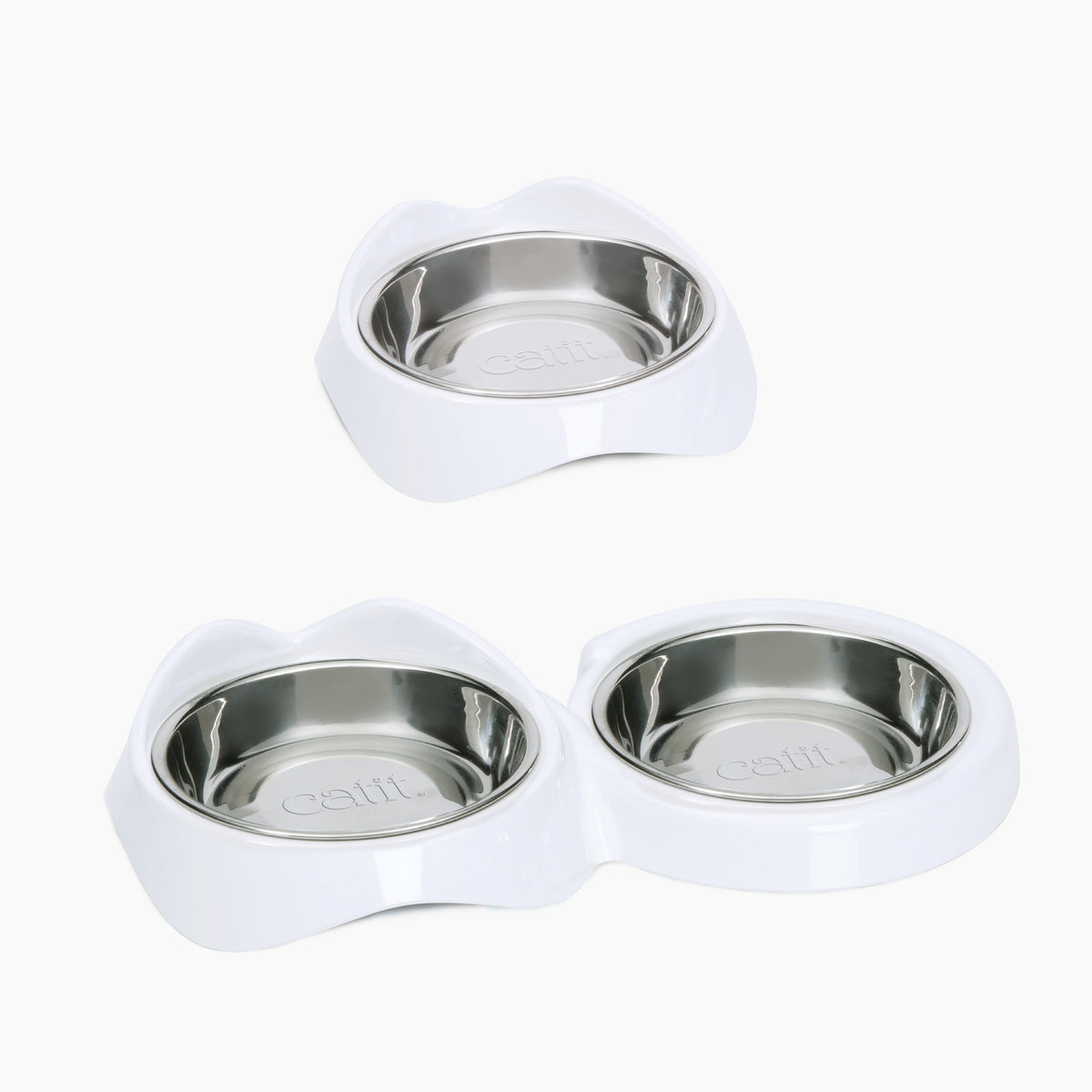 CATIT FIXIT FEEDING DISH WH