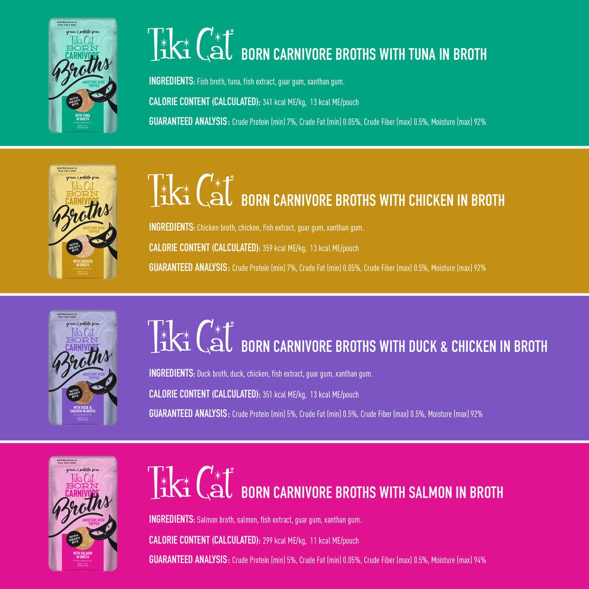 TIKI PETS CAT BROTH VAR PK 1.3