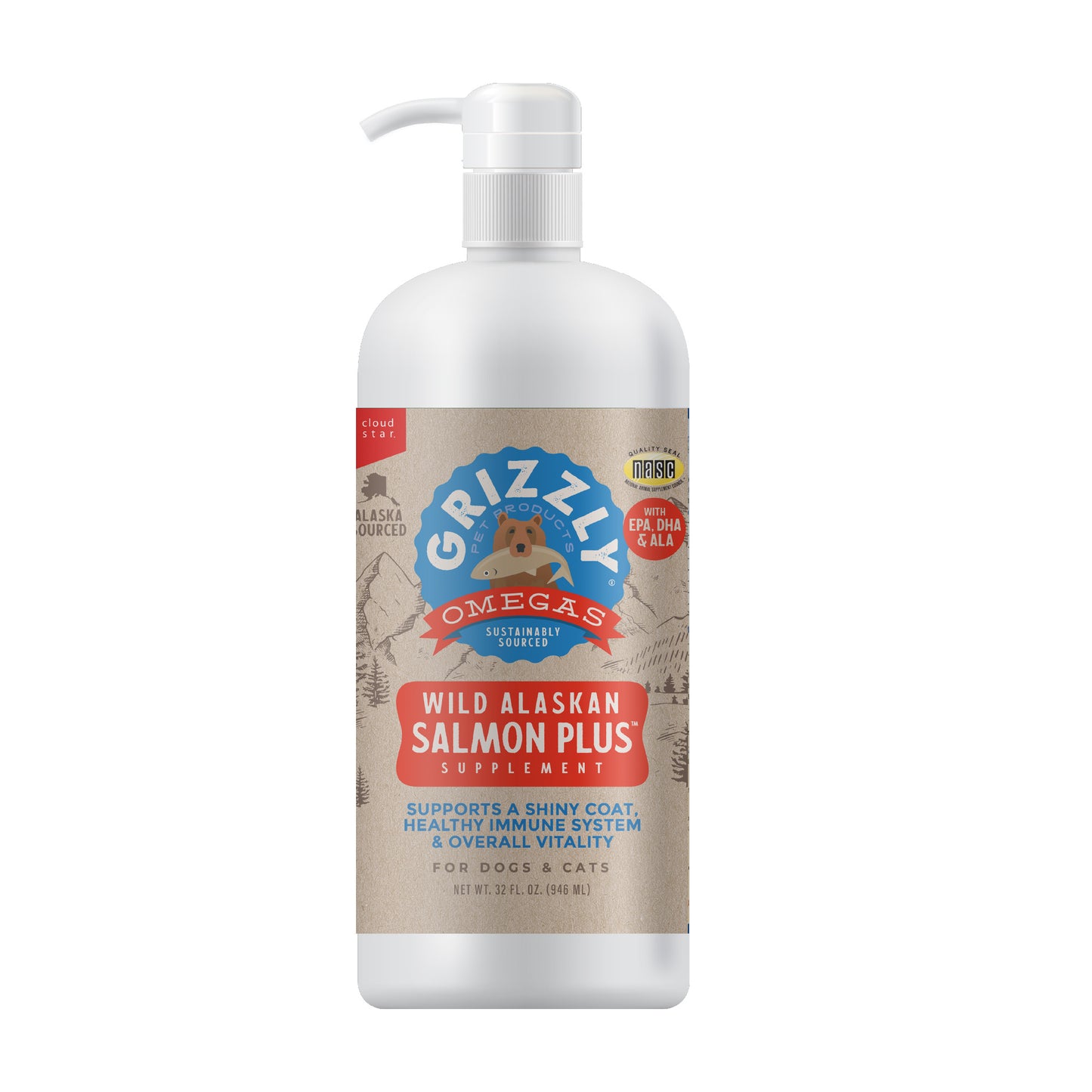 GRIZZLY SALMON OIL 32oz