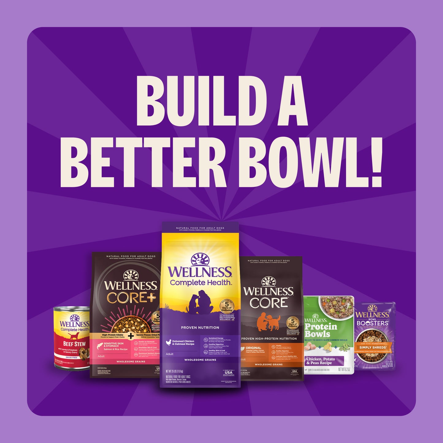 Wellness Complete Health Whitefish & Sweet Potato Dry Dog Food — 15 lb