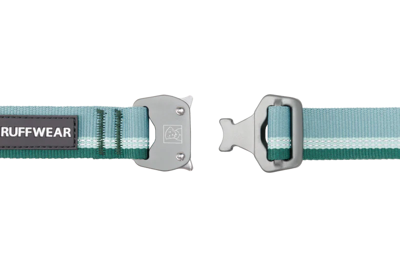 Ruffwear Top Rope™ Metal Buckle Dog Collar Strong Reflective Ballasted 20-26", River Rock Green