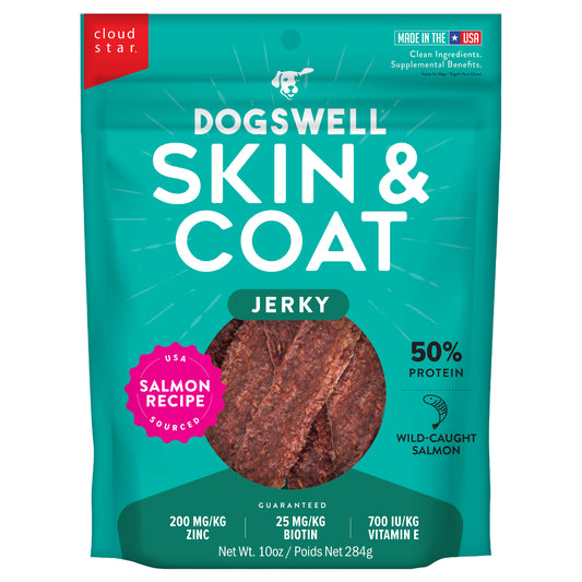 DOGSWELL SKINCOAT JERKY SALM