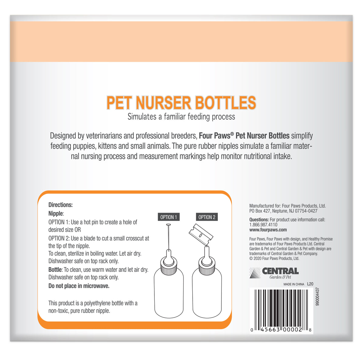 FOUR PAWS NURSER BOTTLE 2Z