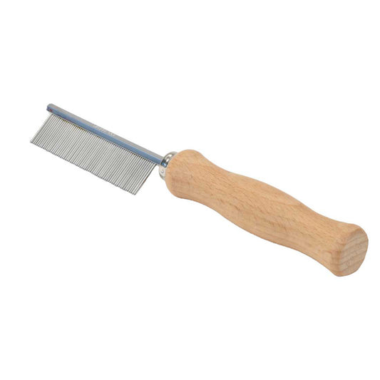 SAFARI WOOD HANDLE FLEA COMB