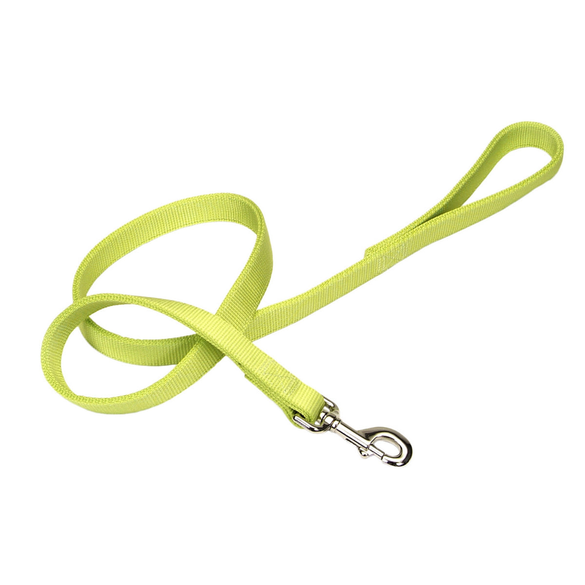 1" DBL NYLON 4' LEASH LIME