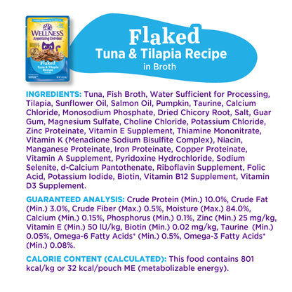 WELLNESS ENTREE FLKD TUNA/TIL
