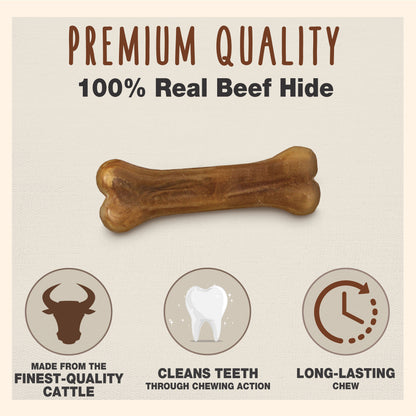 Pressed Rawhide Bone — 4 inch