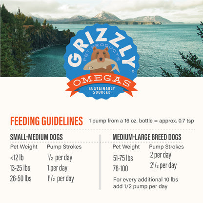 GRIZZLY SALMON OIL 16 OZ