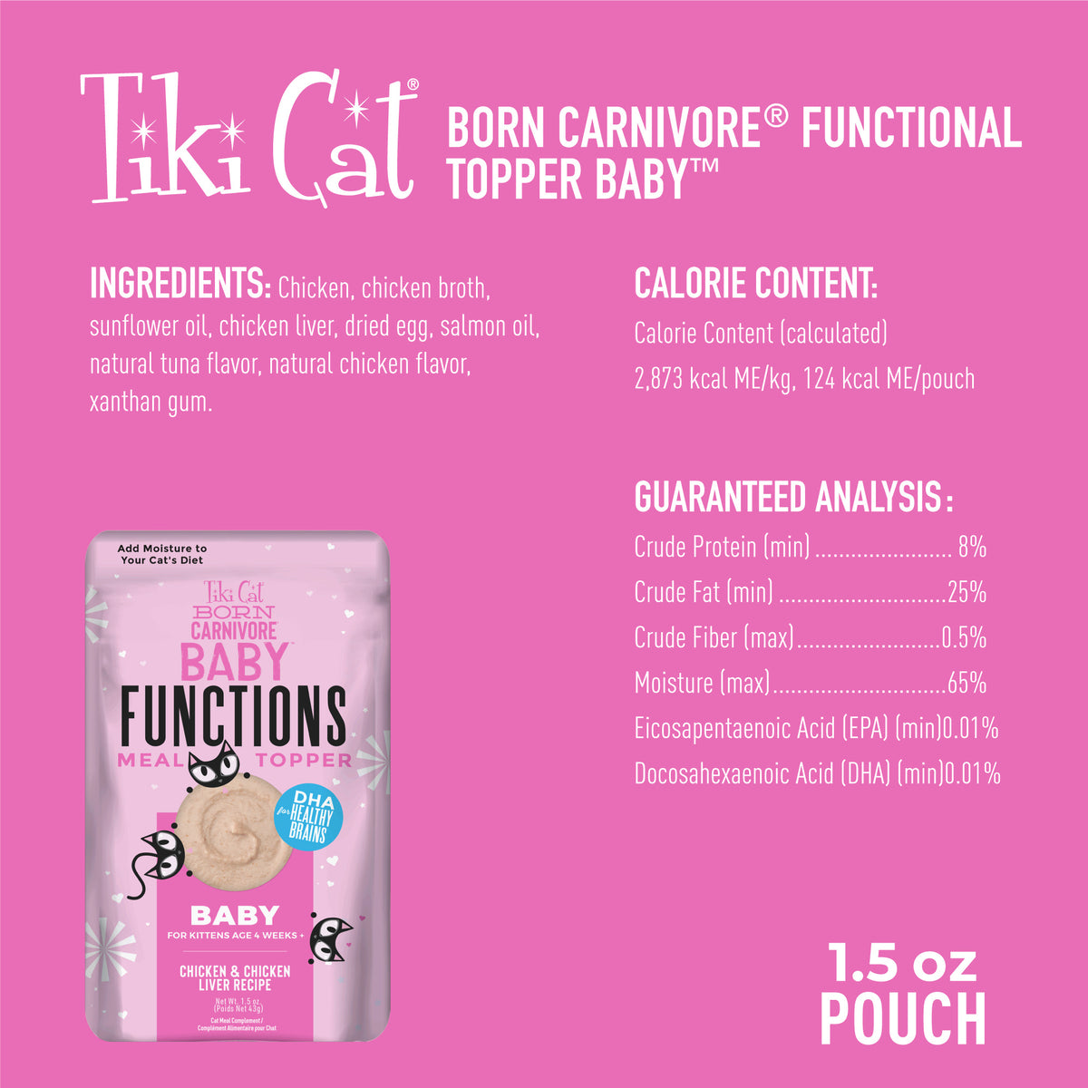 TIKI CAT TOPPER BABY 1.5Z FUNC