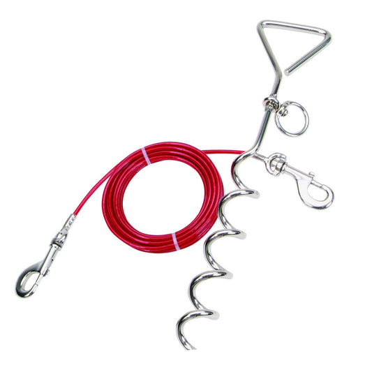 TITAN SPIRAL 15" STAKE  RED