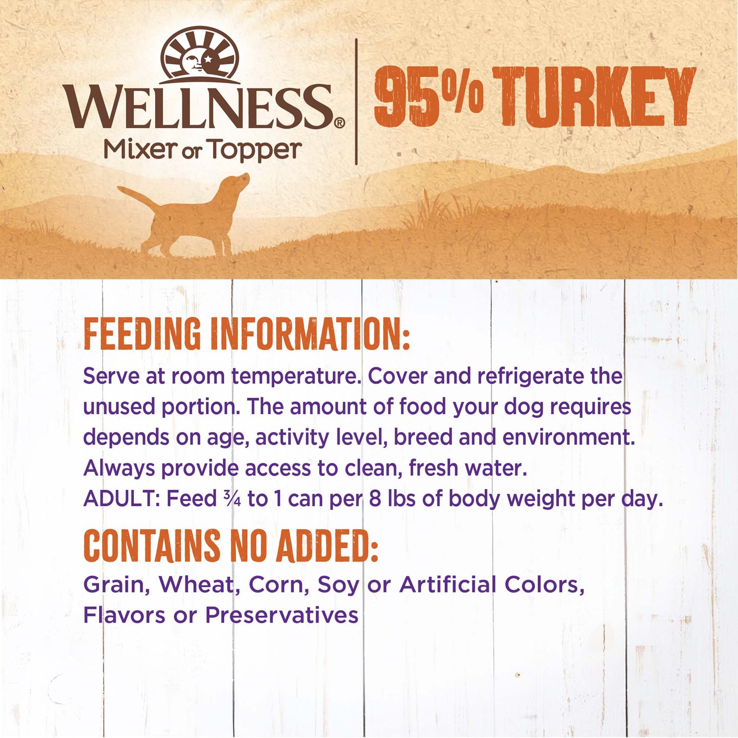WELLNESS 95% TURKEY 13.2oz