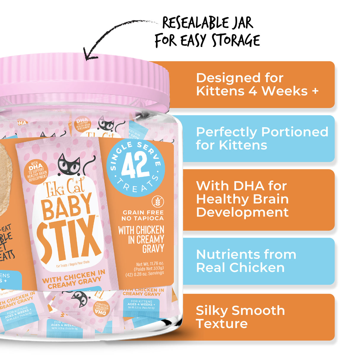 TIKI PET STIX CH .28Z 42 CNT