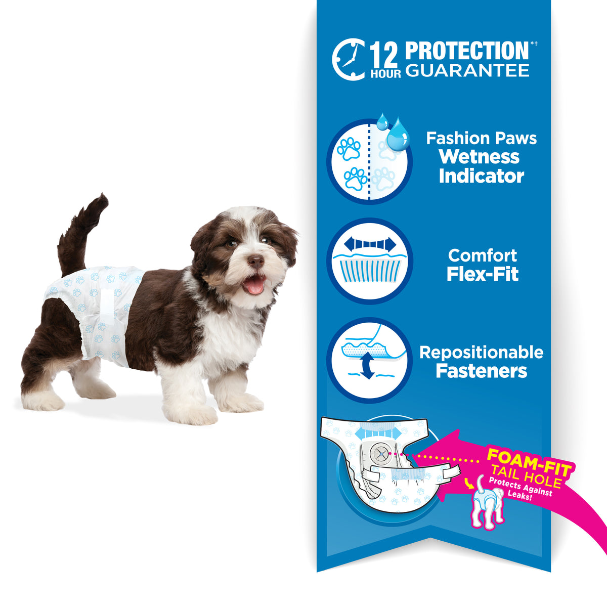 FOU DISPOSABLE DIAPER S 12PK