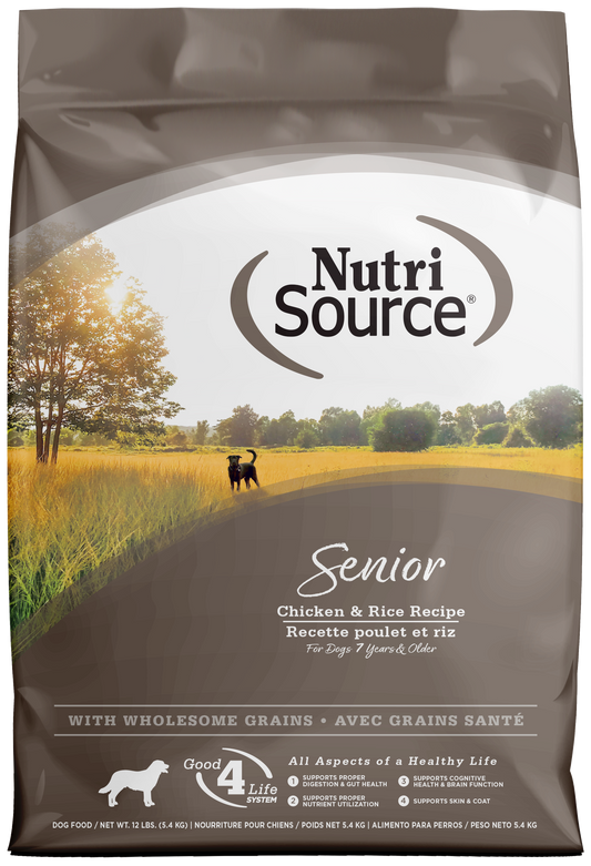 NUTRISOURCE SENIOR CHICKEN & RICE 12#