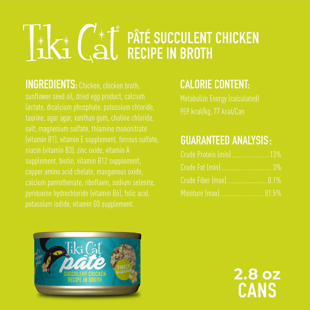 TIKI CAT LUAU CK PATE 12/2.8Z
