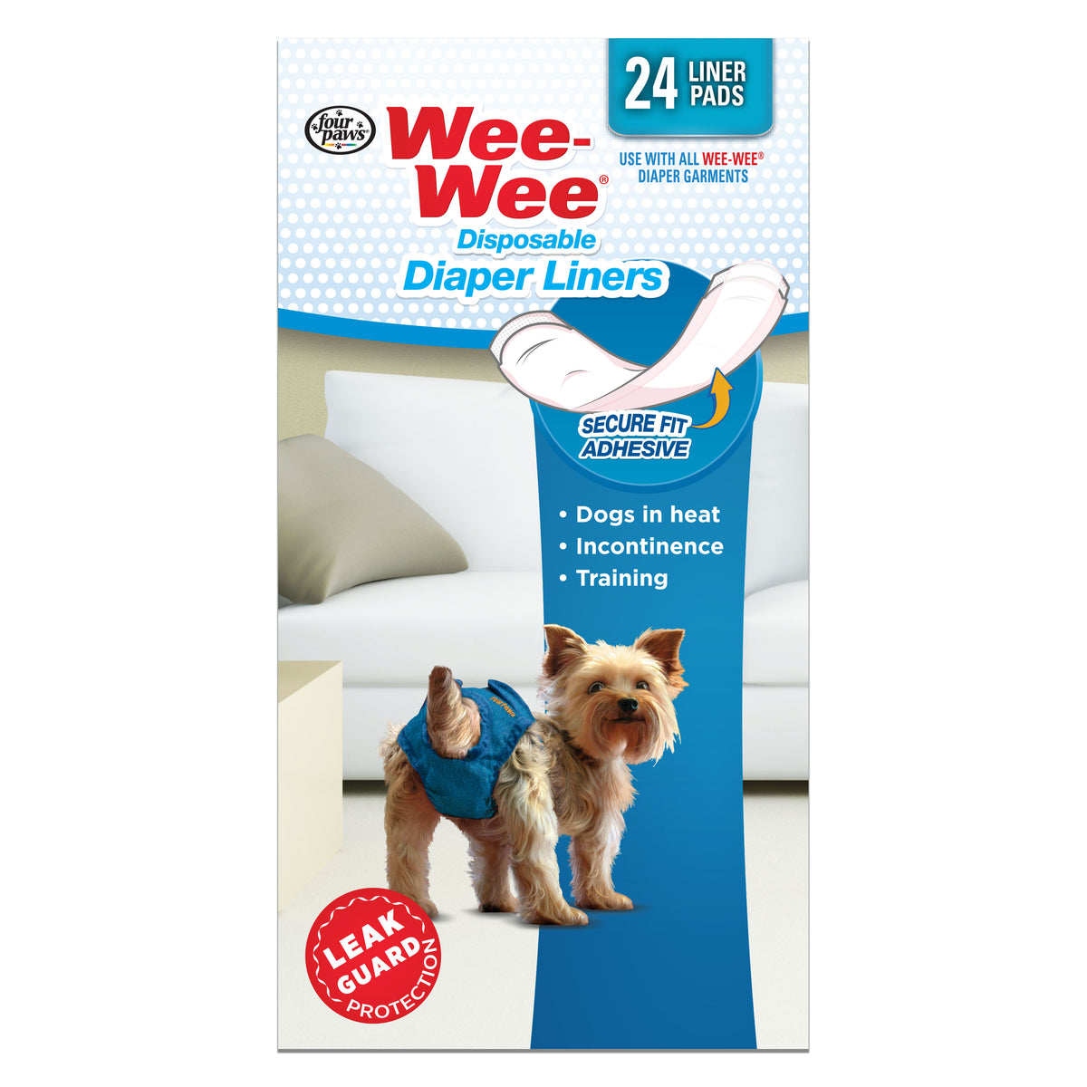 FOUR PAWS DIAPER LINER 24 CT