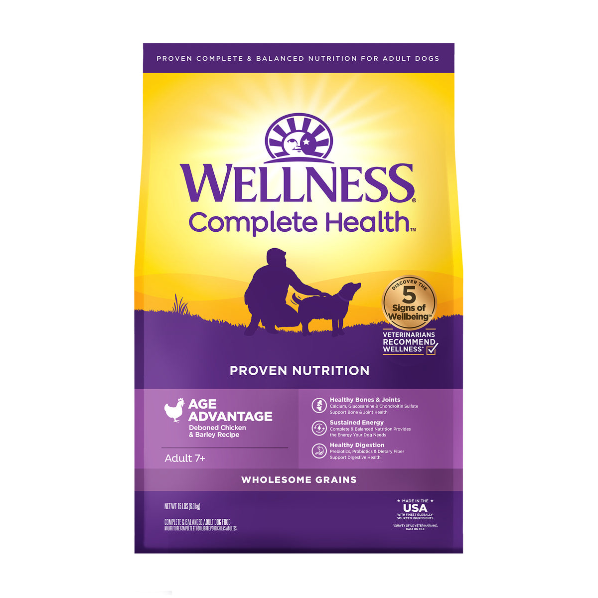 Wellness Complete Health Senior Dry Dog Food — 15 lb