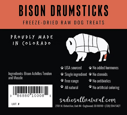 SADIE'S BISON DRUMSTICKS 4 PER