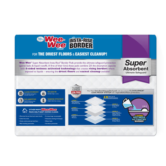 WEE WEE INSTA-RISE PADS 50