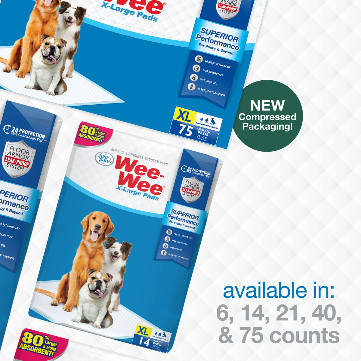 FOUR PAWS WEE WEE PADS XL 21 P