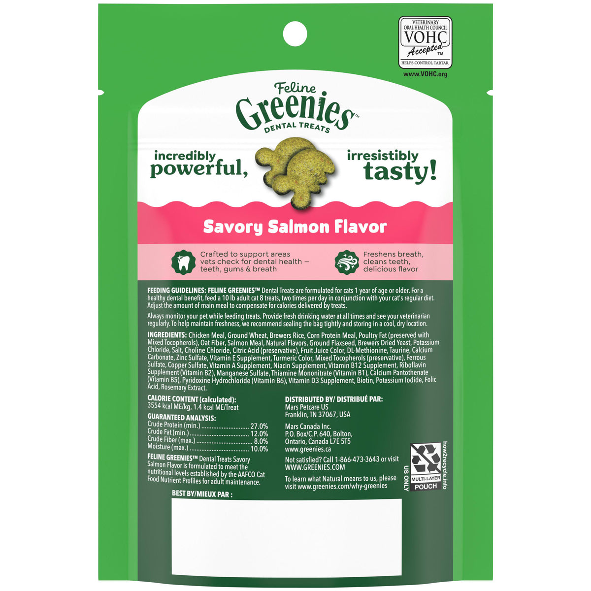 GREENIES CAT DENTAL SLMN 2.1Z