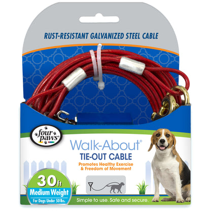 DOG TIE OUT 30''MED.WT