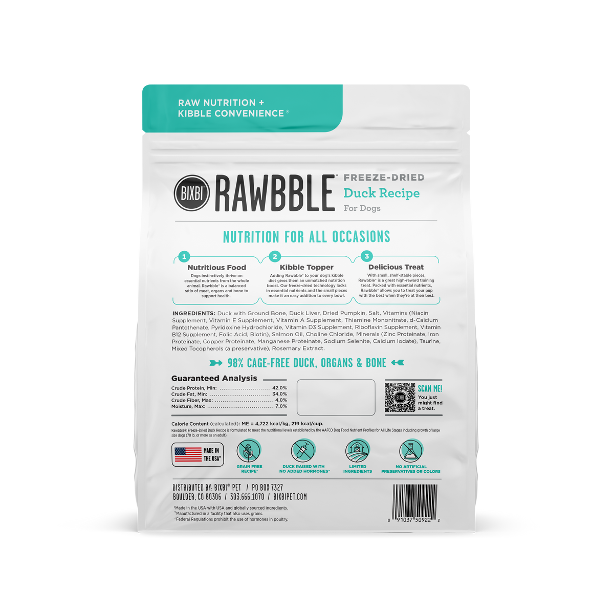 BIXBI FD RAWBBLE DUCK 12Z