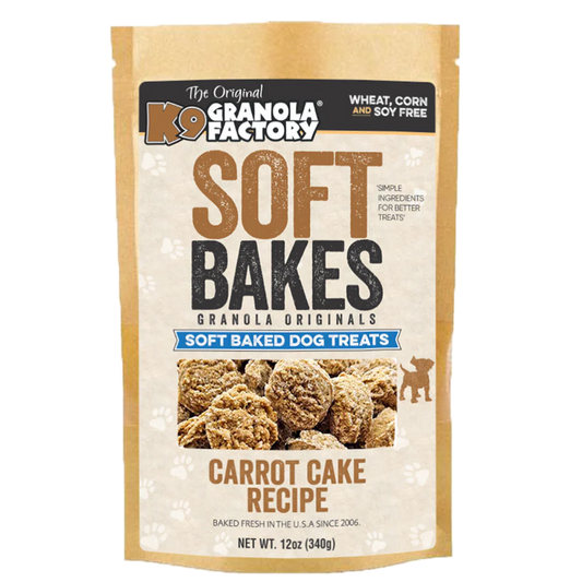 K9 Granola Factory Soft Bakes, Carrot Cake Recipe Dog Treats 12 oz