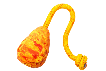 Ruffwear Huck-a-Cone™ Rubber Tug Toy Medium, Salamander Orange