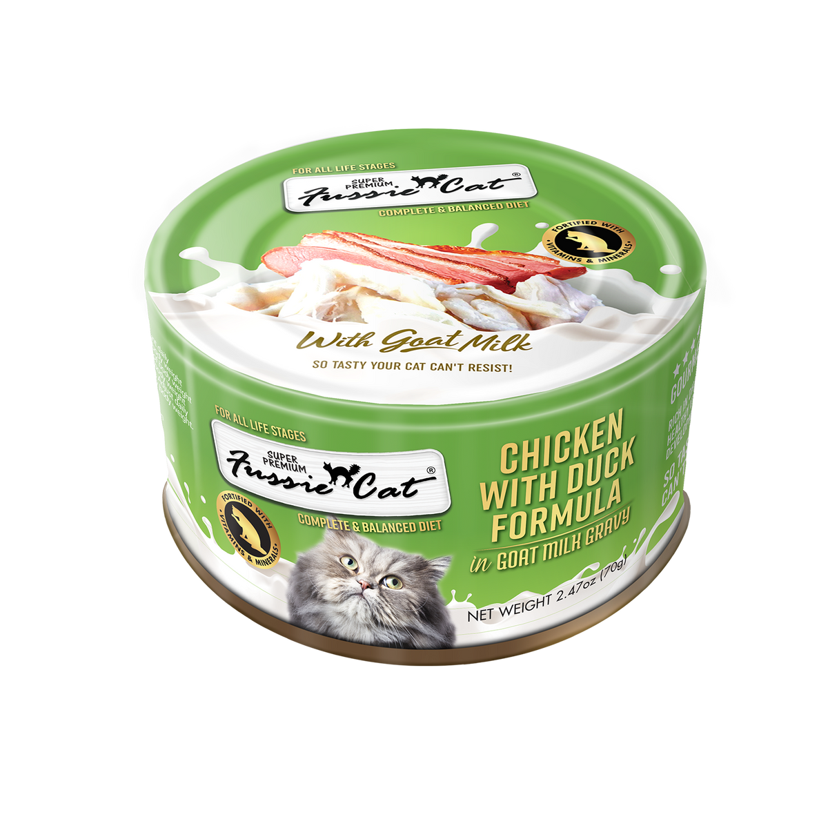 FUSSIE CAT CH DUCK MILK 2.47Z