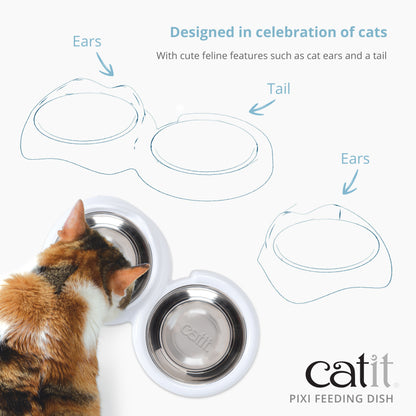 CATIT FIXIT FEEDING DISH WH